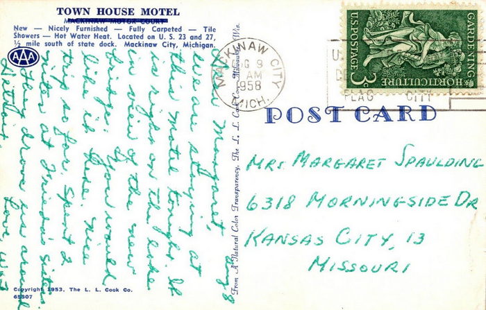 Town House Motel (Quality Inn) - Old Postcard (newer photo)